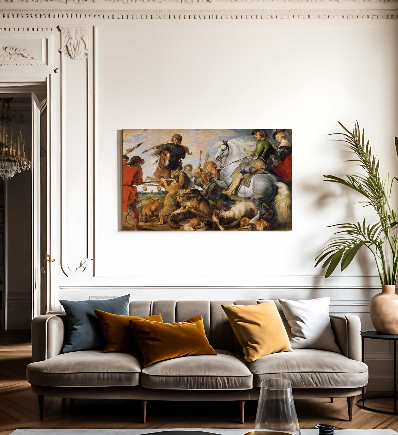 Wolf And Fox Hunt By Peter Paul Rubens Fine Art Print