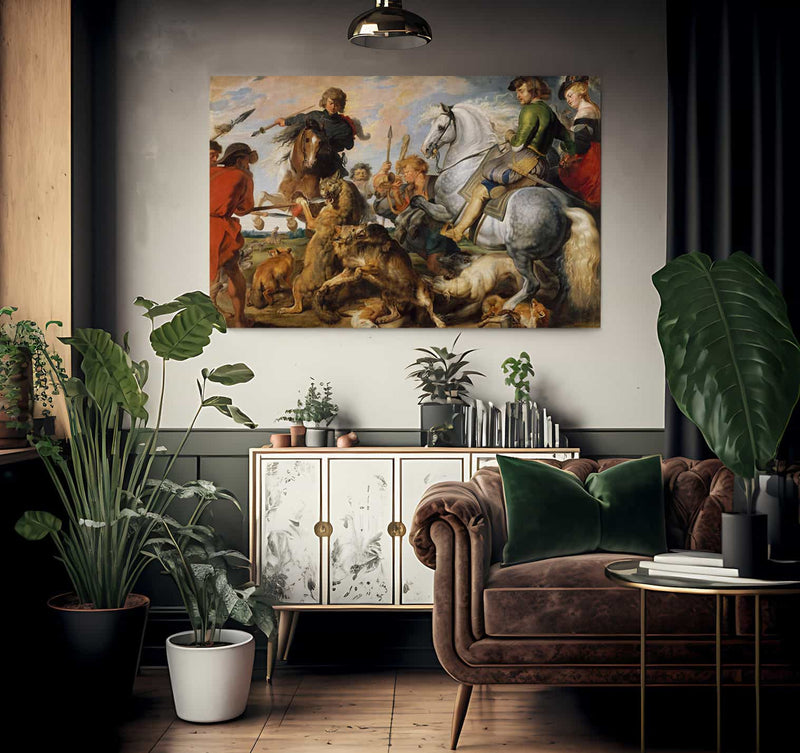 Wolf And Fox Hunt By Peter Paul Rubens Fine Art Print