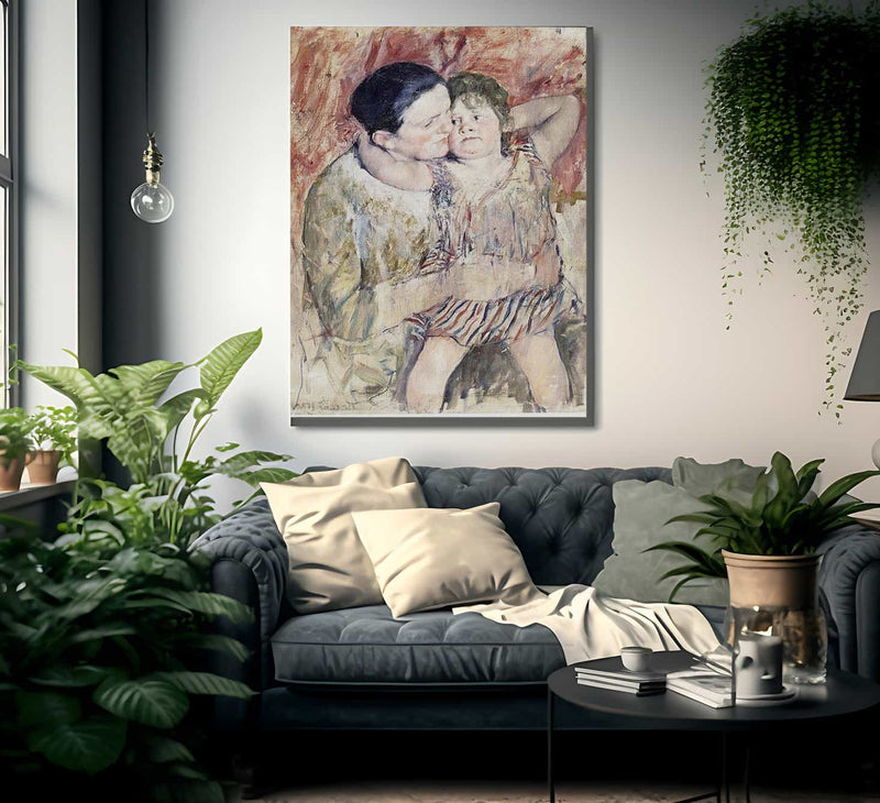 Woman And Child By Mary Cassatt Fine Art Print