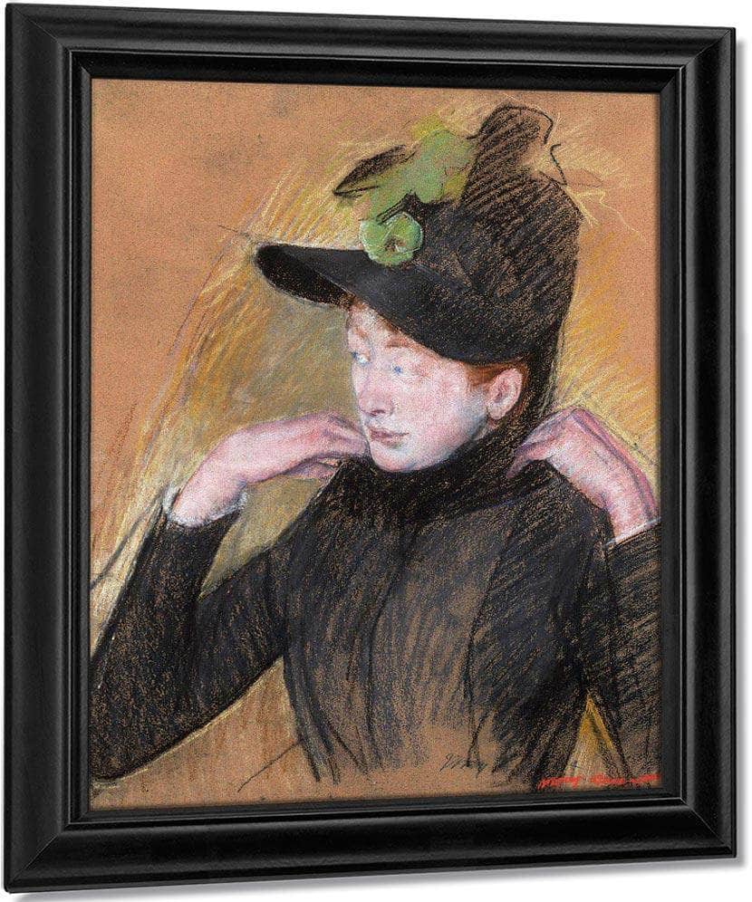 Woman Arranging Her Veil By Cassatt Mary Fine Art Print