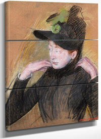 Woman Arranging Her Veil By Cassatt Mary Fine Art Print