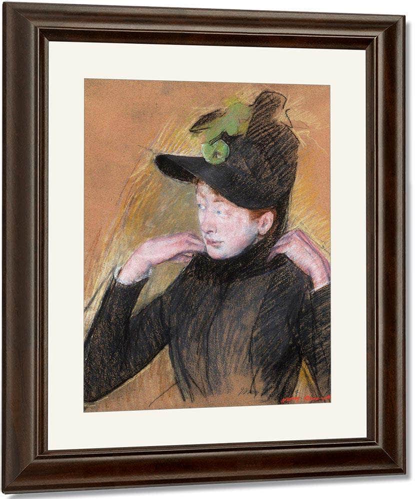 Woman Arranging Her Veil By Cassatt Mary Fine Art Print