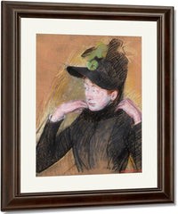 Woman Arranging Her Veil By Cassatt Mary Fine Art Print