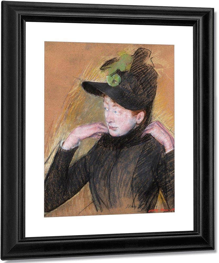 Woman Arranging Her Veil By Cassatt Mary Fine Art Print