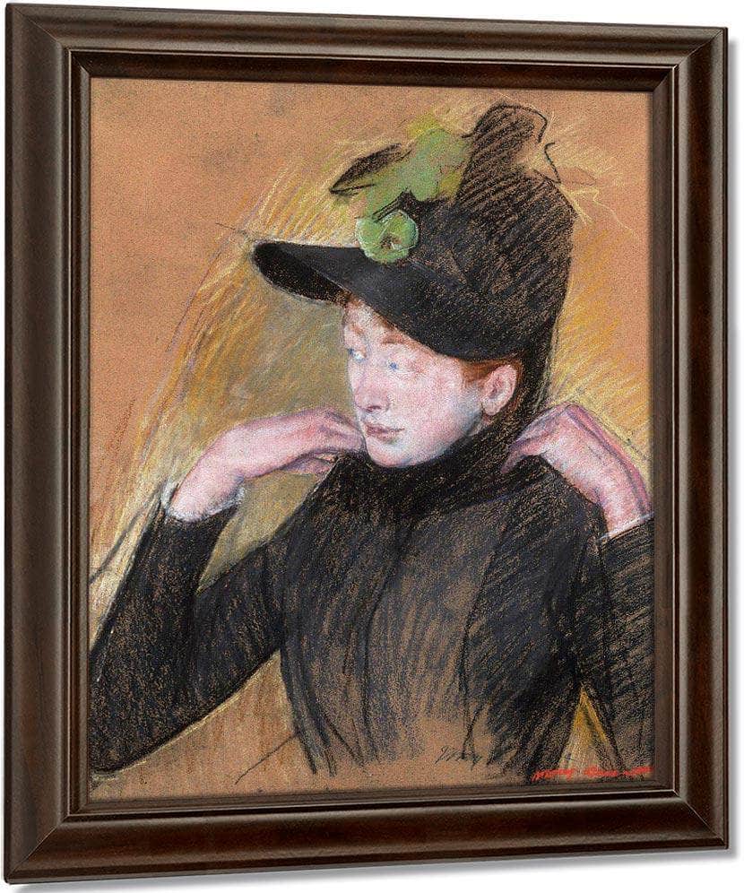 Woman Arranging Her Veil By Cassatt Mary Fine Art Print