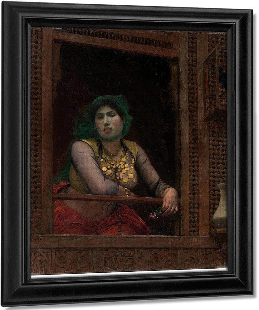 Woman At A Balcony By Jean Leon Gerome Ferris Fine Art Print