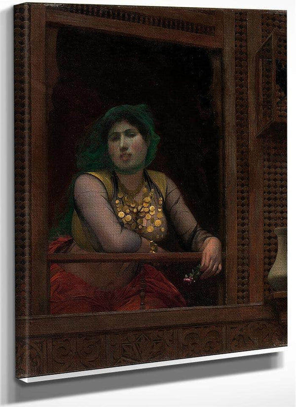 Woman At A Balcony By Jean Leon Gerome Ferris Fine Art Print
