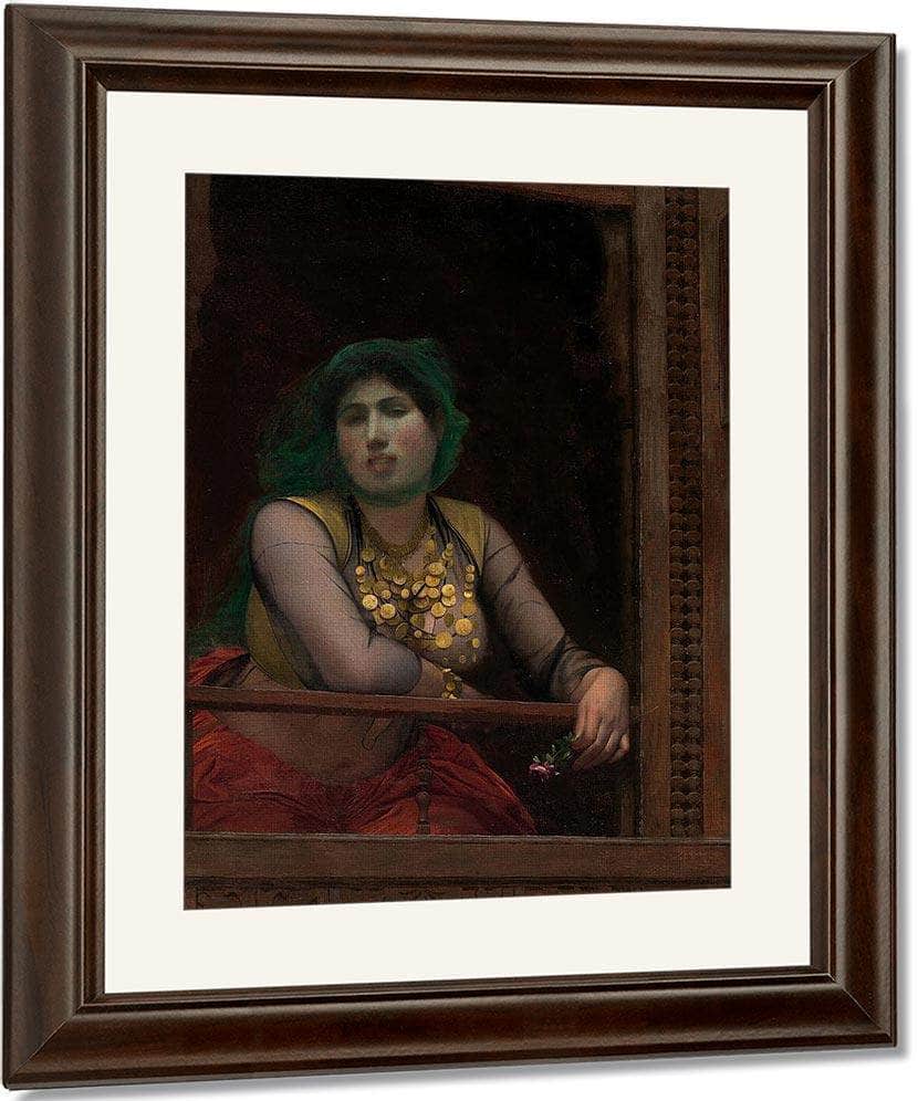 Woman At A Balcony By Jean Leon Gerome Ferris Fine Art Print