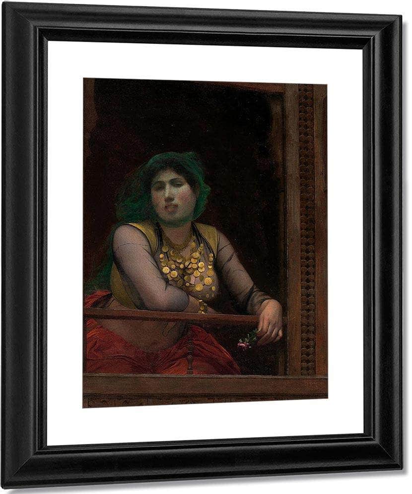 Woman At A Balcony By Jean Leon Gerome Ferris Fine Art Print
