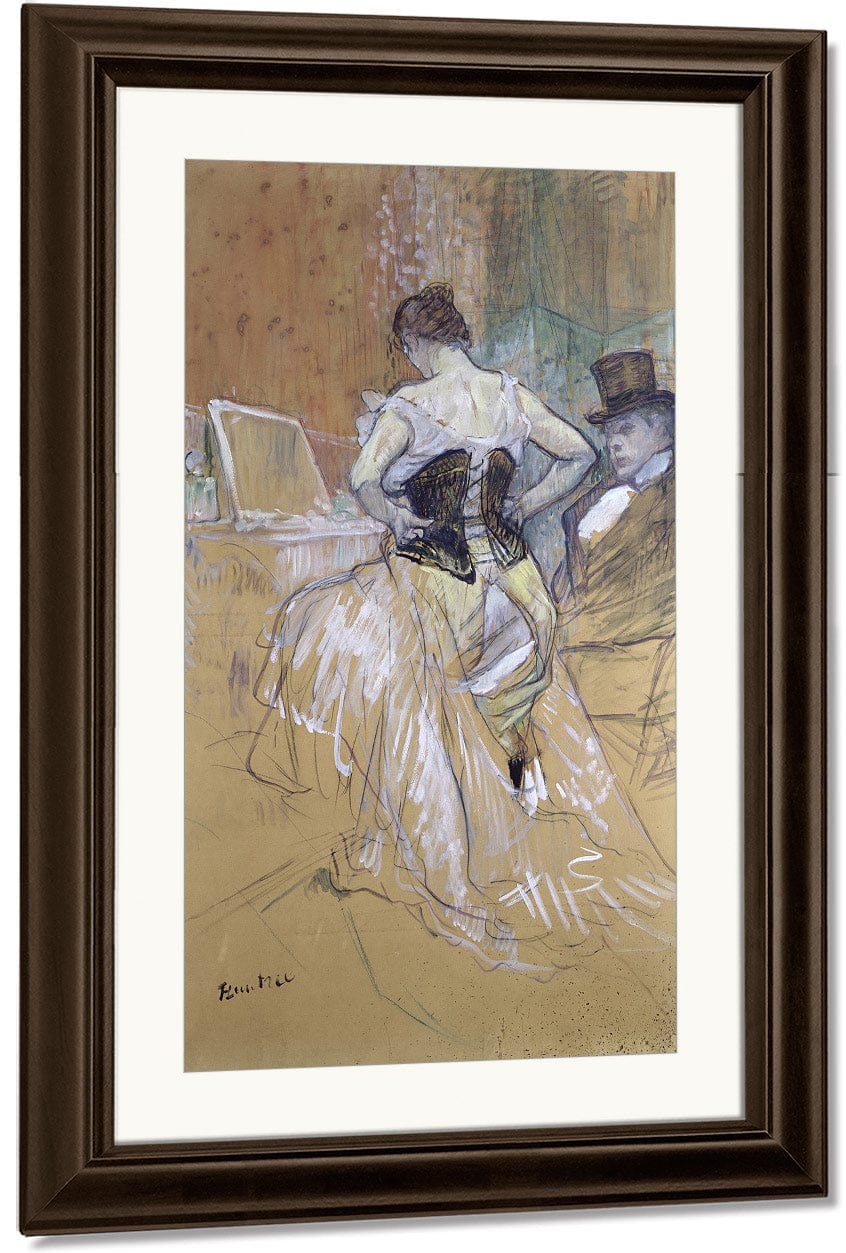 Woman At Her Toilet, Study For 'Elles' By Henri Marie Raymond De Toulouse Lautrec Monfa Fine Art Print