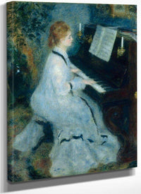 Woman At The Piano By Pierre August Renoir Fine Art Print