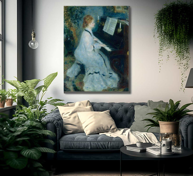 Woman At The Piano By Pierre August Renoir Fine Art Print
