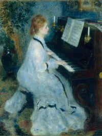 Woman At The Piano By Pierre August Renoir Fine Art Print