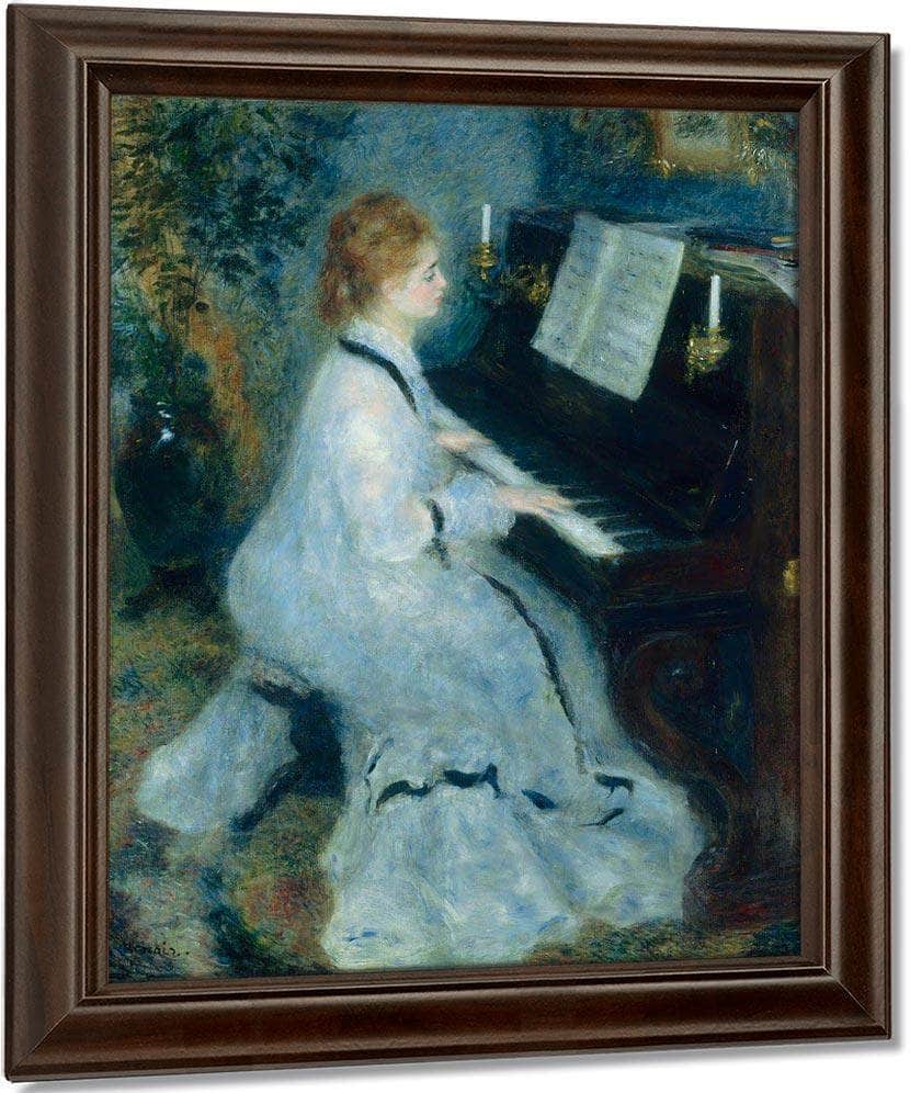 Woman At The Piano By Pierre August Renoir Fine Art Print