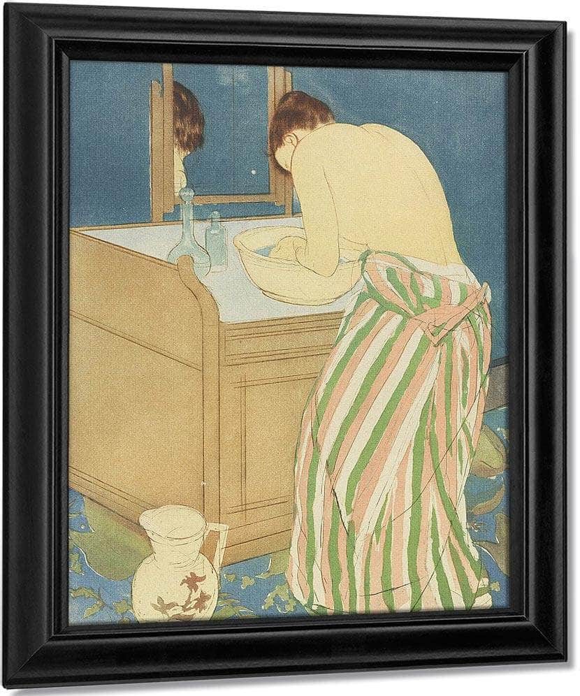 Woman Bathing By Mary Cassatt Fine Art Print
