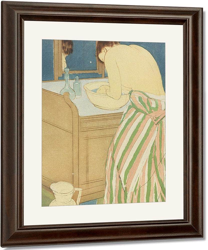 Woman Bathing By Mary Cassatt Fine Art Print