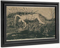 Woman Between Water And Vegetation By Nicolai Astrup Fine Art Print
