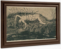 Woman Between Water And Vegetation By Nicolai Astrup Fine Art Print