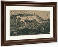 Woman Between Water And Vegetation By Nicolai Astrup Fine Art Print