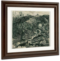 Woman By A Stream By Nicolai Astrup Fine Art Print