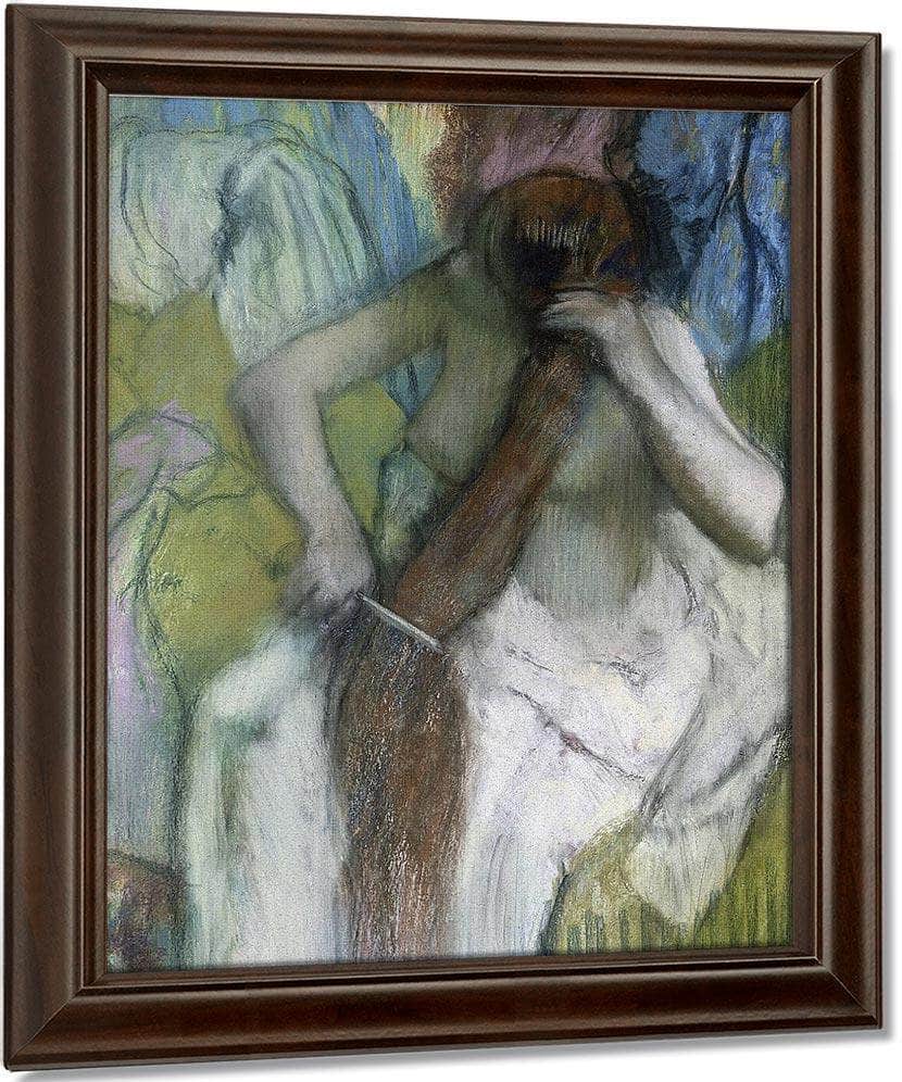 Woman Combing Her Hair 1 By Edgar Degas Fine Art Print