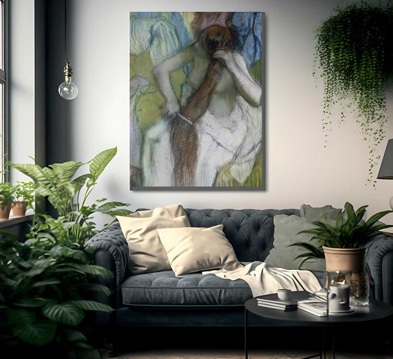 Woman Combing Her Hair 1 By Edgar Degas Fine Art Print