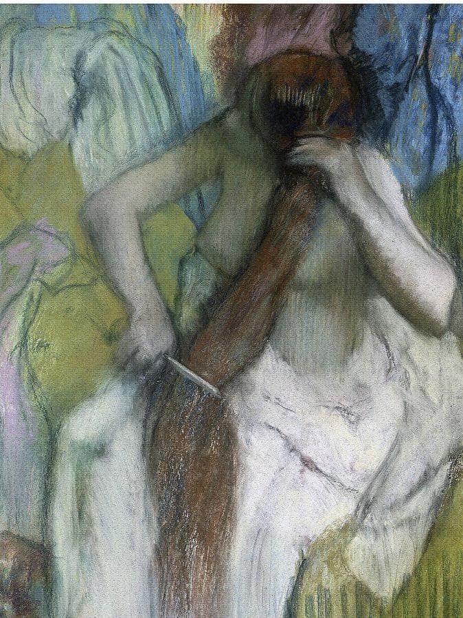 Woman Combing Her Hair 1 By Edgar Degas Fine Art Print