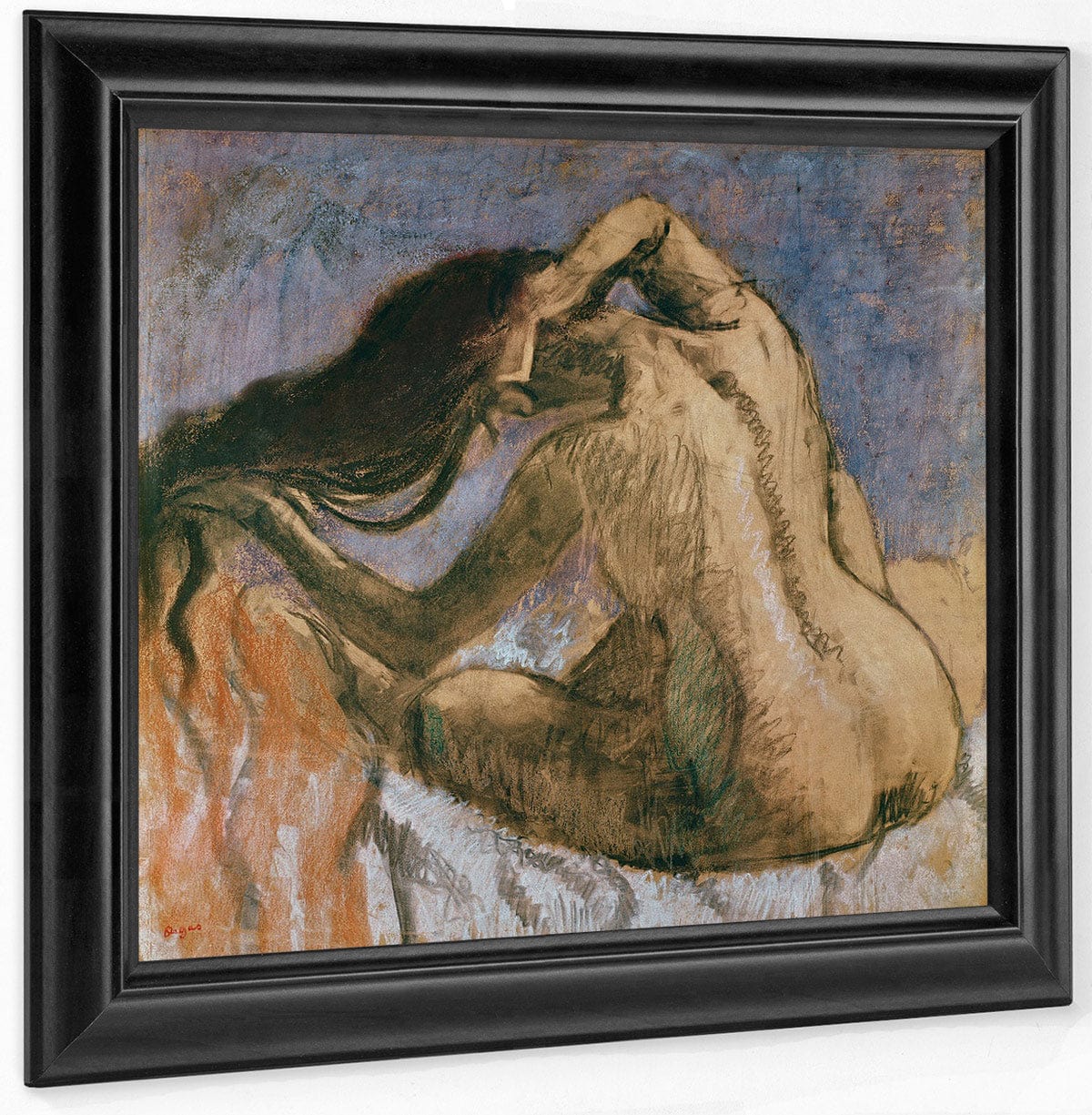 Woman Combing Her Hair 2 By Edgar Degas Fine Art Print