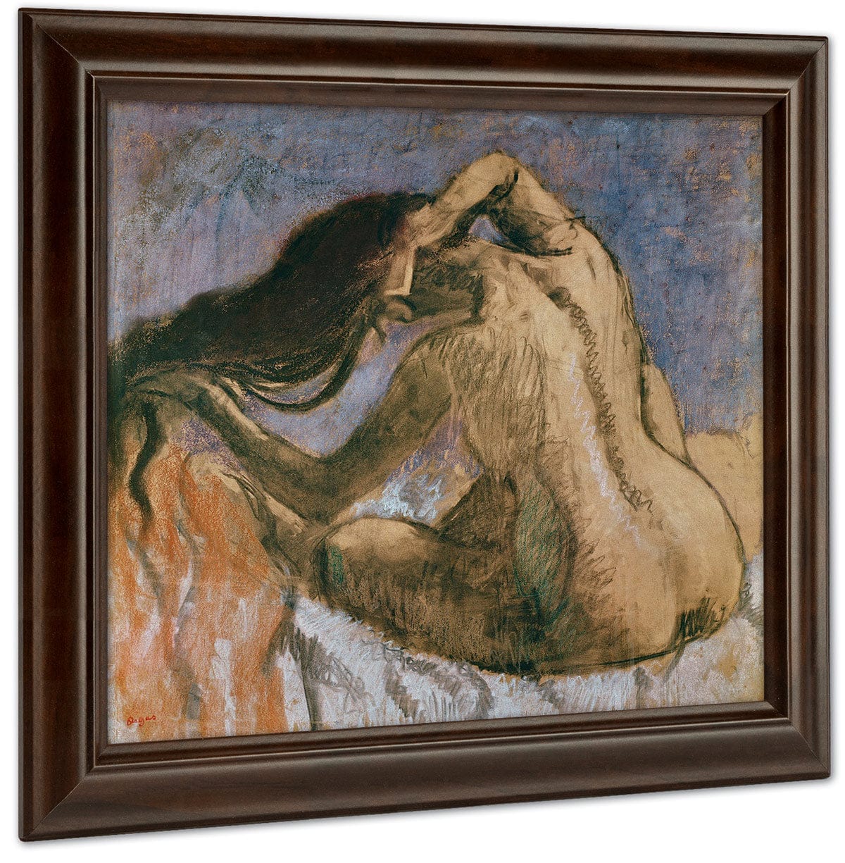 Woman Combing Her Hair 2 By Edgar Degas Fine Art Print