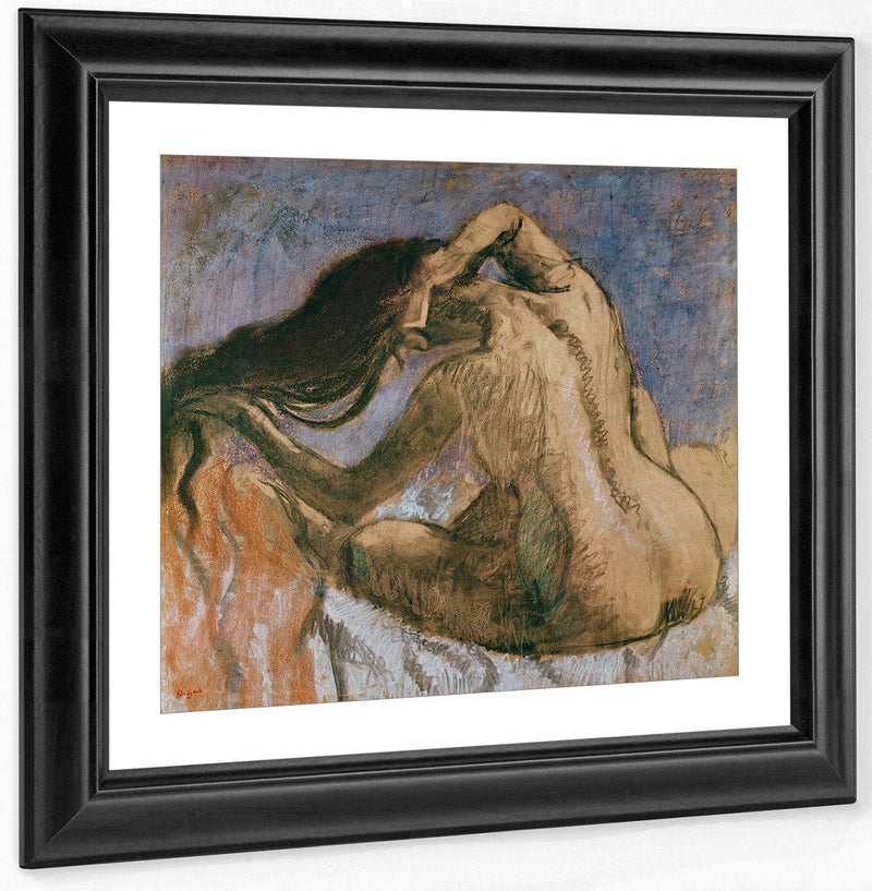 Woman Combing Her Hair 2 By Edgar Degas Fine Art Print