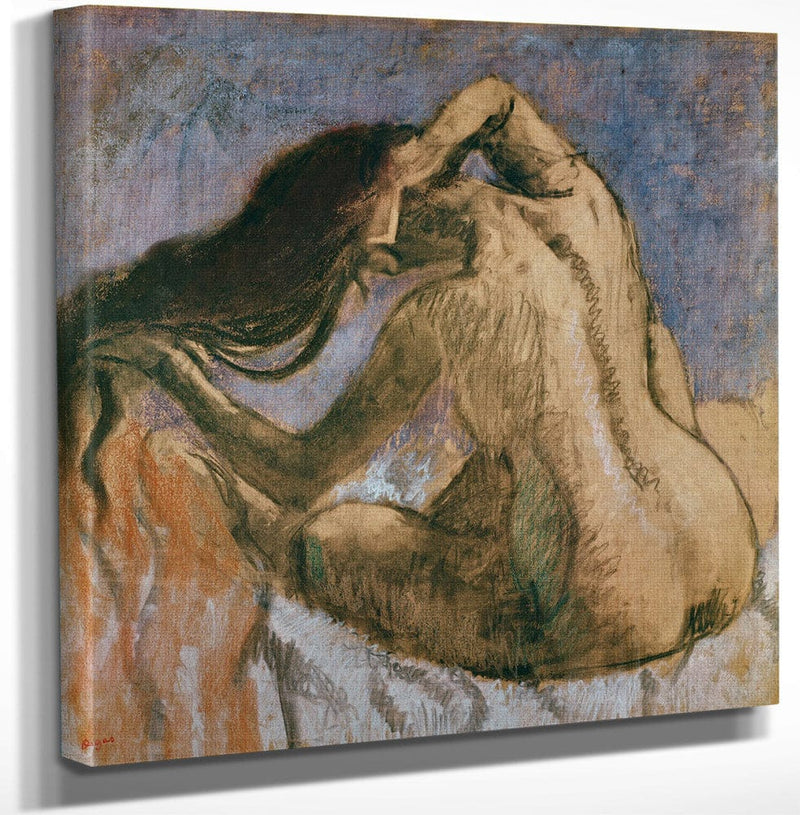 Woman Combing Her Hair 2 By Edgar Degas Fine Art Print