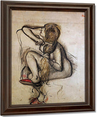 Woman Combing Her Hair By Edgar Degas Fine Art Print