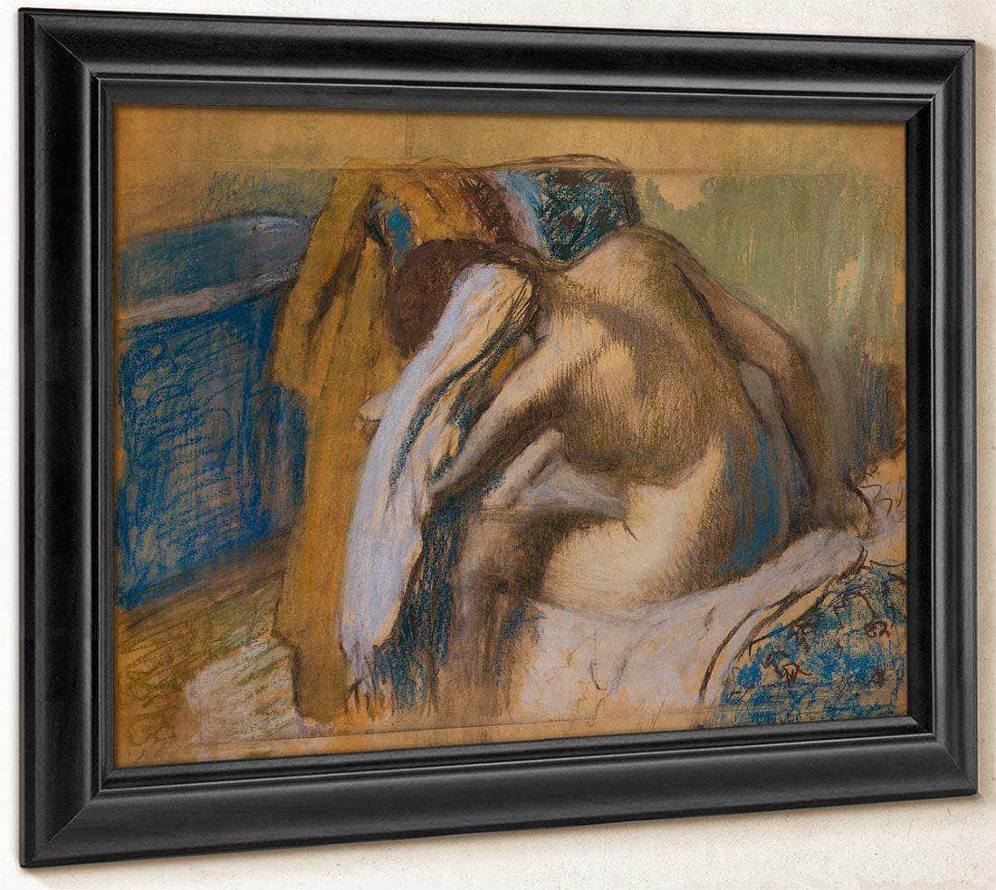 Woman Drying Her Hair, After The Bath By Edgar Degas Fine Art Print