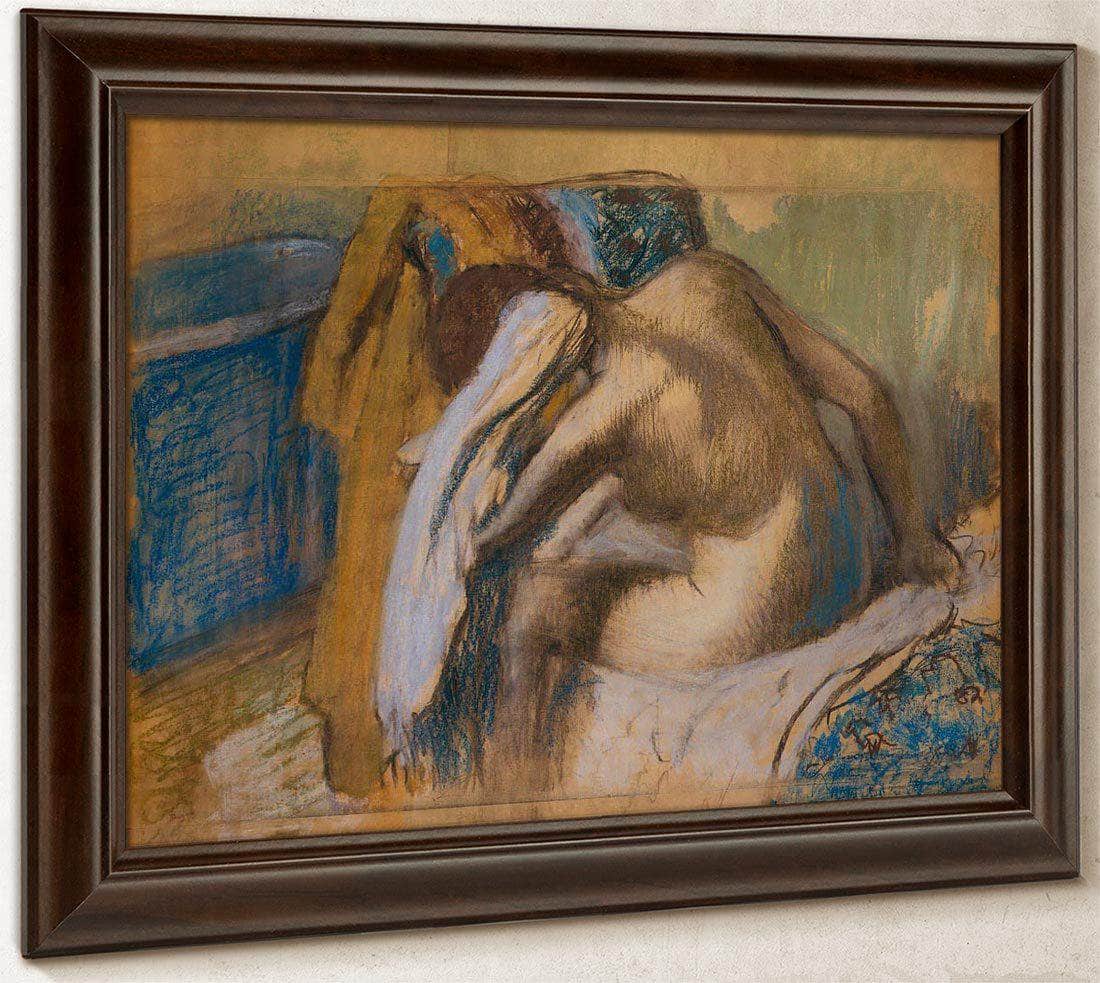 Woman Drying Her Hair, After The Bath By Edgar Degas Fine Art Print