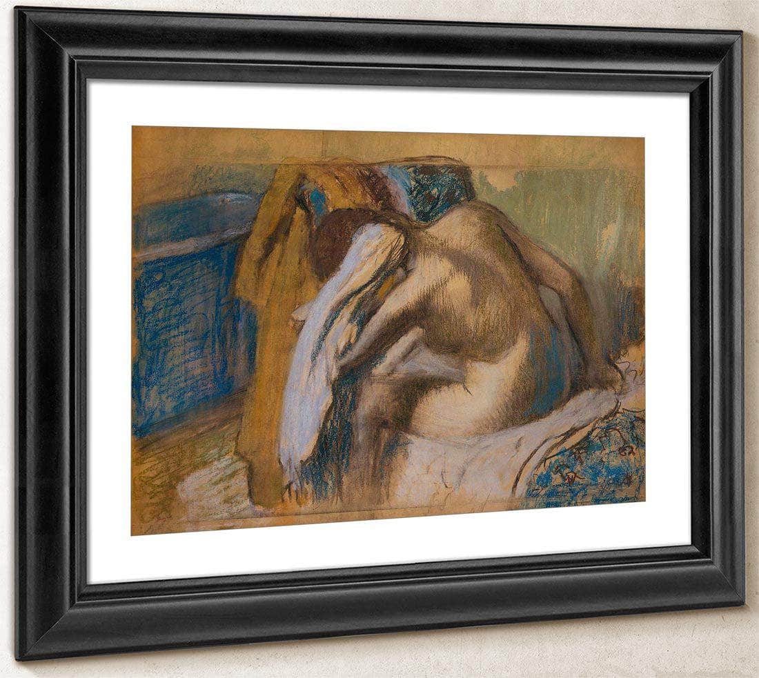 Woman Drying Her Hair, After The Bath By Edgar Degas Fine Art Print