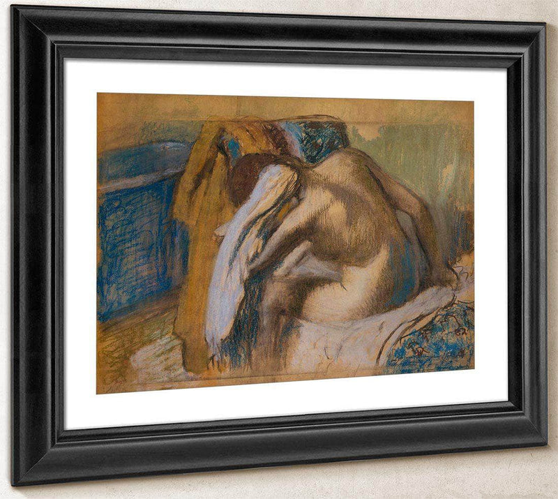 Woman Drying Her Hair, After The Bath By Edgar Degas Fine Art Print