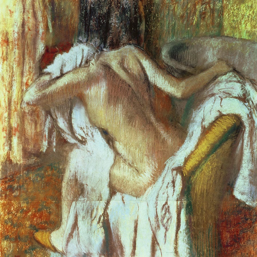 Woman Drying Herself 1 By Edgar Degas Fine Art Print