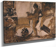 Woman Drying Herself (Femme Au Tub) By Edgar Degas Fine Art Print
