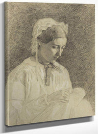 Woman Embroidering By Edgar Degas Fine Art Print