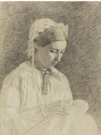 Woman Embroidering By Edgar Degas Fine Art Print