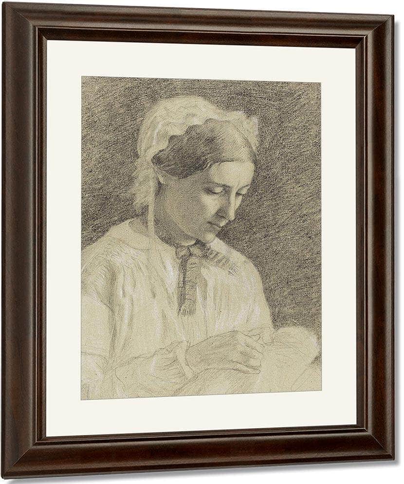 Woman Embroidering By Edgar Degas Fine Art Print