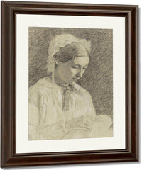 Woman Embroidering By Edgar Degas Fine Art Print