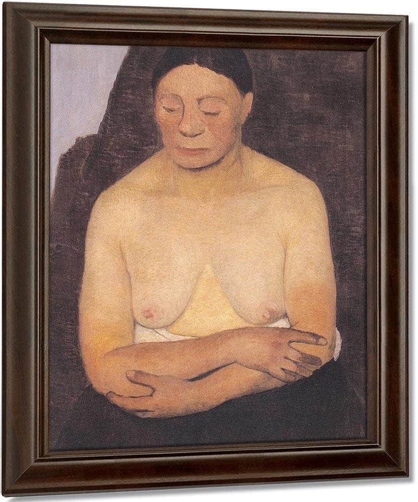 Woman Half Naked By Paula Modersohn Becker Fine Art Print