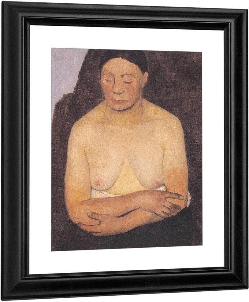 Woman Half Naked By Paula Modersohn Becker Fine Art Print