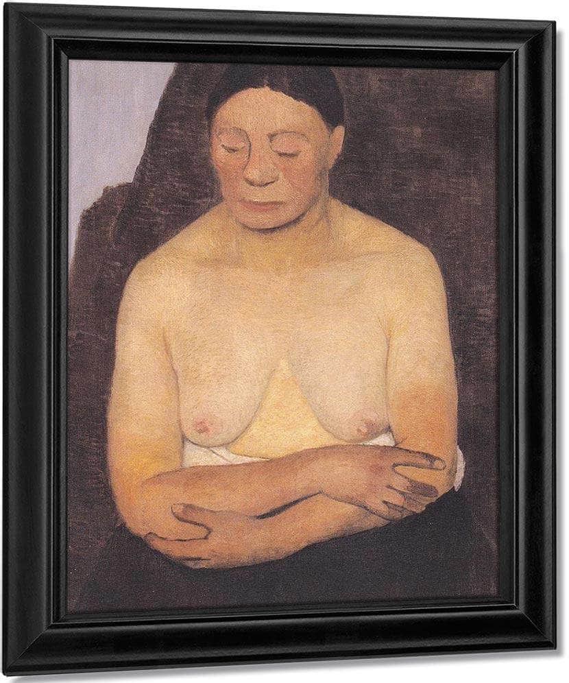 Woman Half Naked By Paula Modersohn Becker Fine Art Print