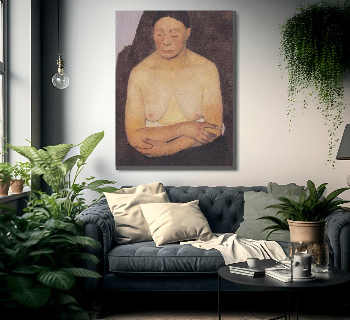 Woman Half Naked By Paula Modersohn Becker Fine Art Print