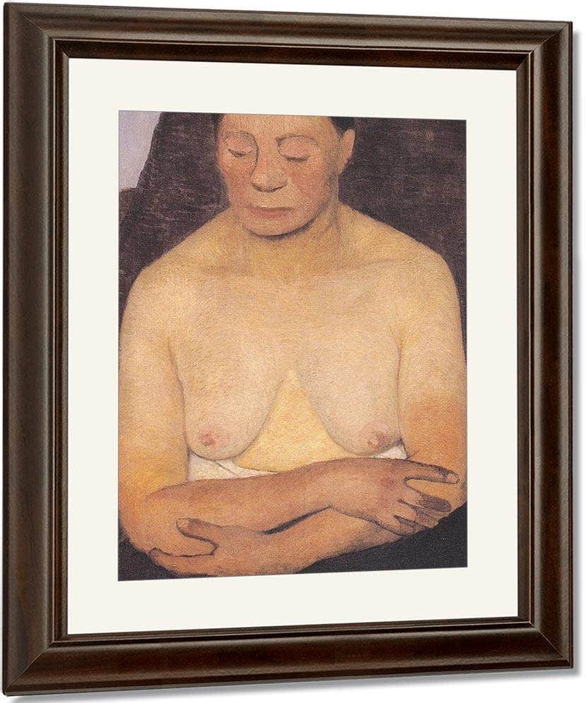 Woman Half Naked By Paula Modersohn Becker Fine Art Print
