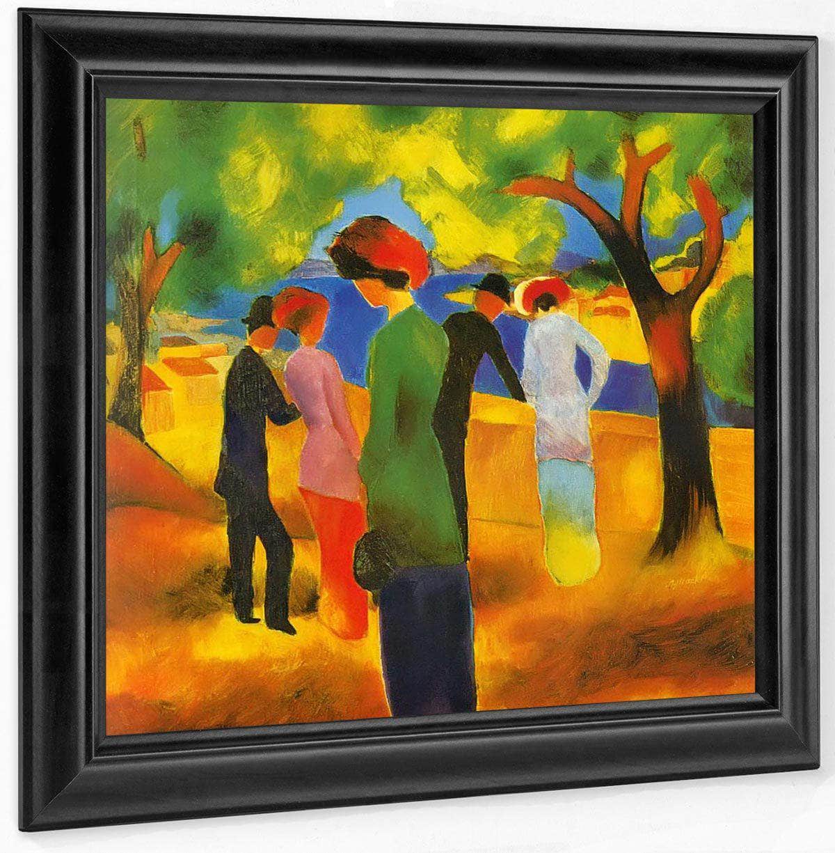 Woman In A Green Jacket By August Macke Fine Art Print