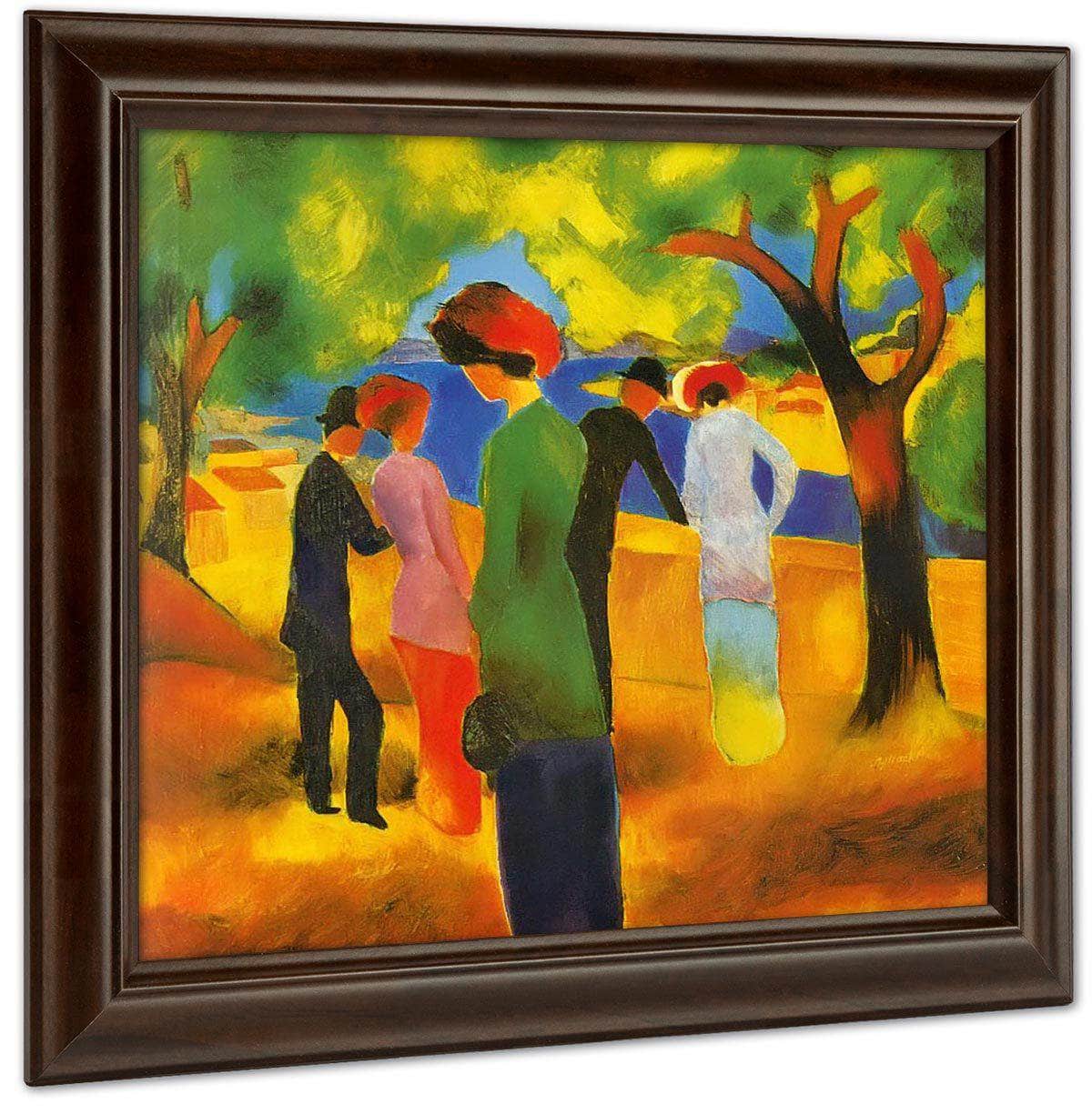 Woman In A Green Jacket By August Macke Fine Art Print