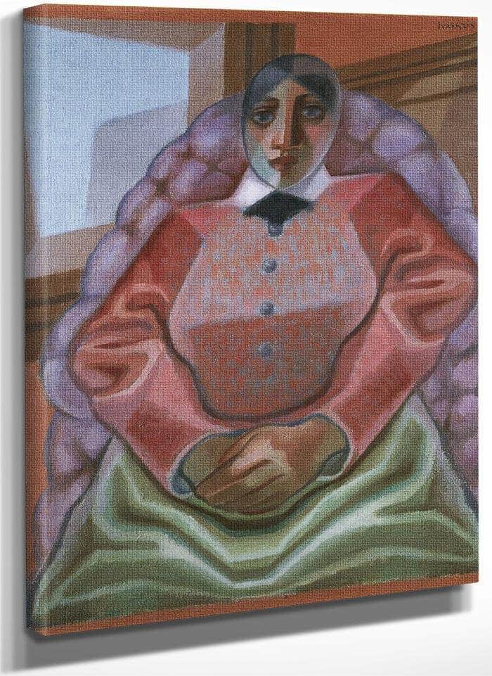 Woman In An Armchair By Juan Gris Fine Art Print